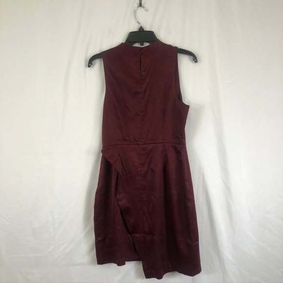 J.O.A Los Angeles Wine Asymmetrical Halter Dress - Picture 4 of 7